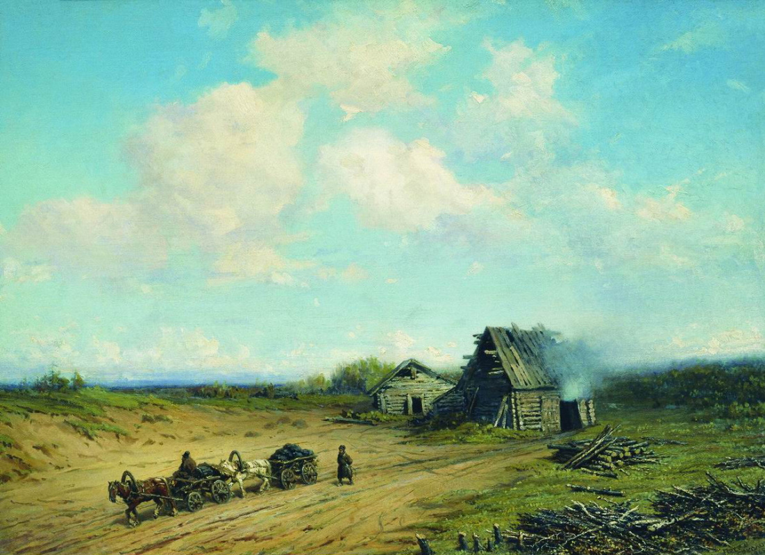 Petr Petrovich Sokolov. Passing by the road. 1865