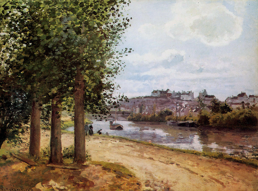 Camille Pissarro. PONTOISE on the banks of the Oise