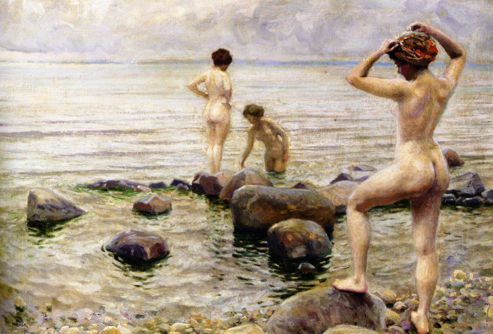 Bathing women by Sex Fisher: History, Analysis & Facts | Arthive