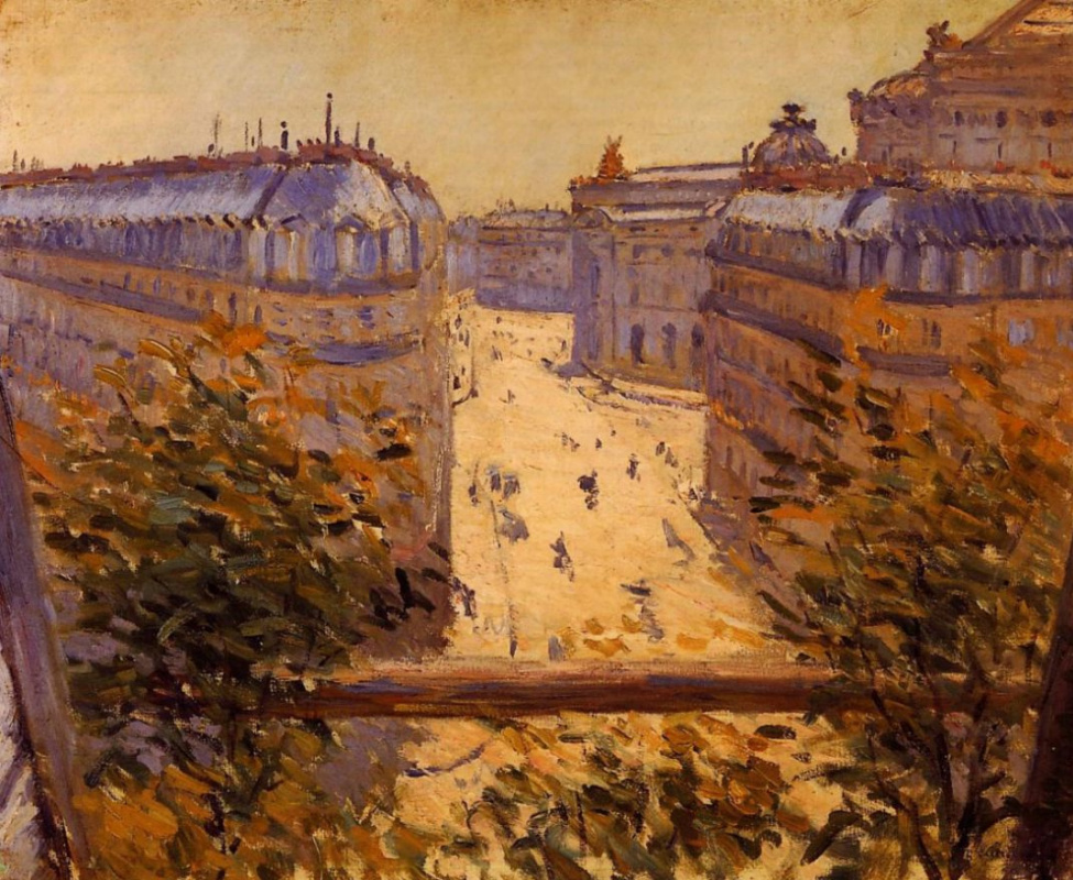 Gustave Caillebotte. Street view of Alevis from the balcony