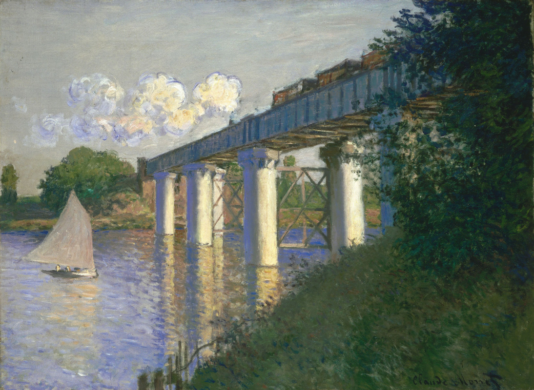 Claude Monet. 在阿让特伊的铁路桥