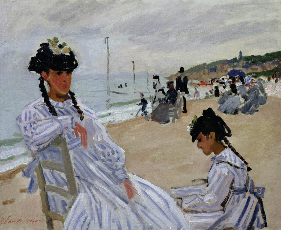 Claude Monet. On the beach in Trouville