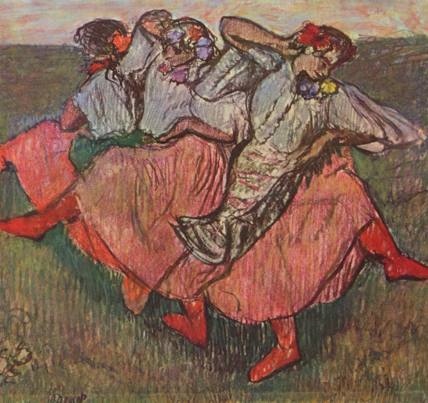 Edgar Degas. Three Russian dancers