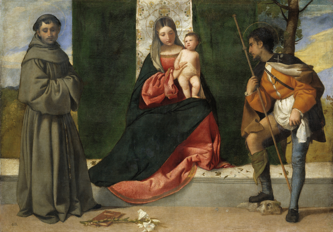 Giorgione. Madonna and Child with Saint Anthony of Padua and Saint Roch (co-author with Titian)