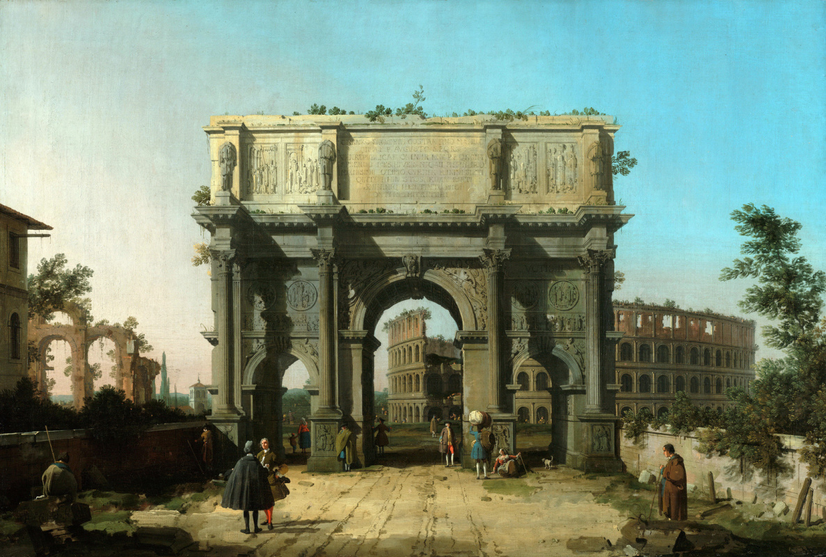 Giovanni Antonio Canal (Canaletto). Arch of Constantine in Rome