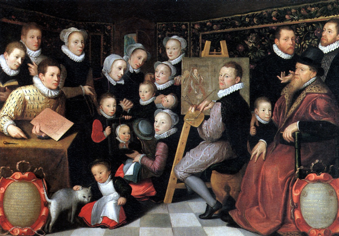 Otto van Veen. The artist Otto Venius surrounded by household