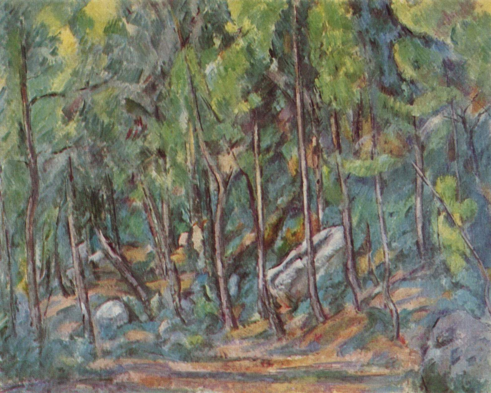 Paul Cezanne. In the forest of Fontainebleau