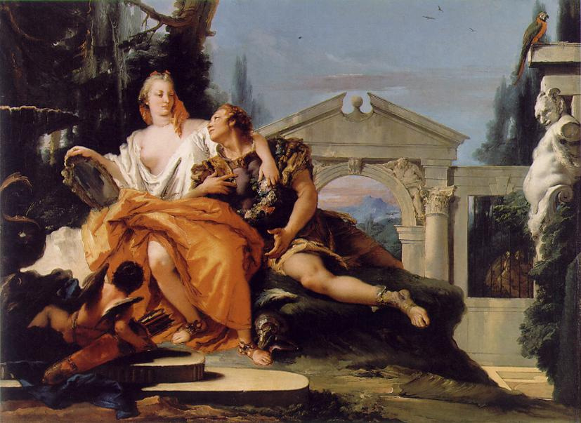 Giovanni Battista Tiepolo. Rinaldo and Armida in the garden