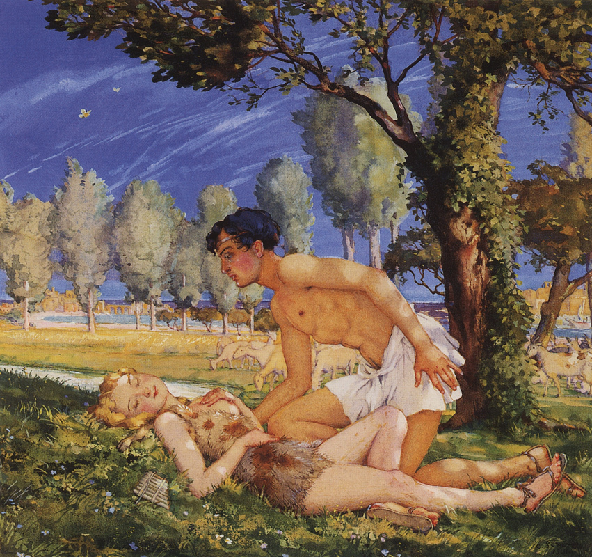 Constantin Somov. Illustration to the novel "Daphnis and Chloe"