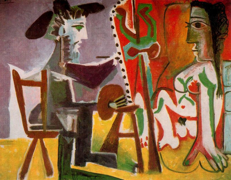 Pablo Picasso. The artist and his model