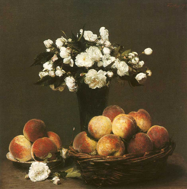 Henri Fantin-Latour. White Roses and Peaches