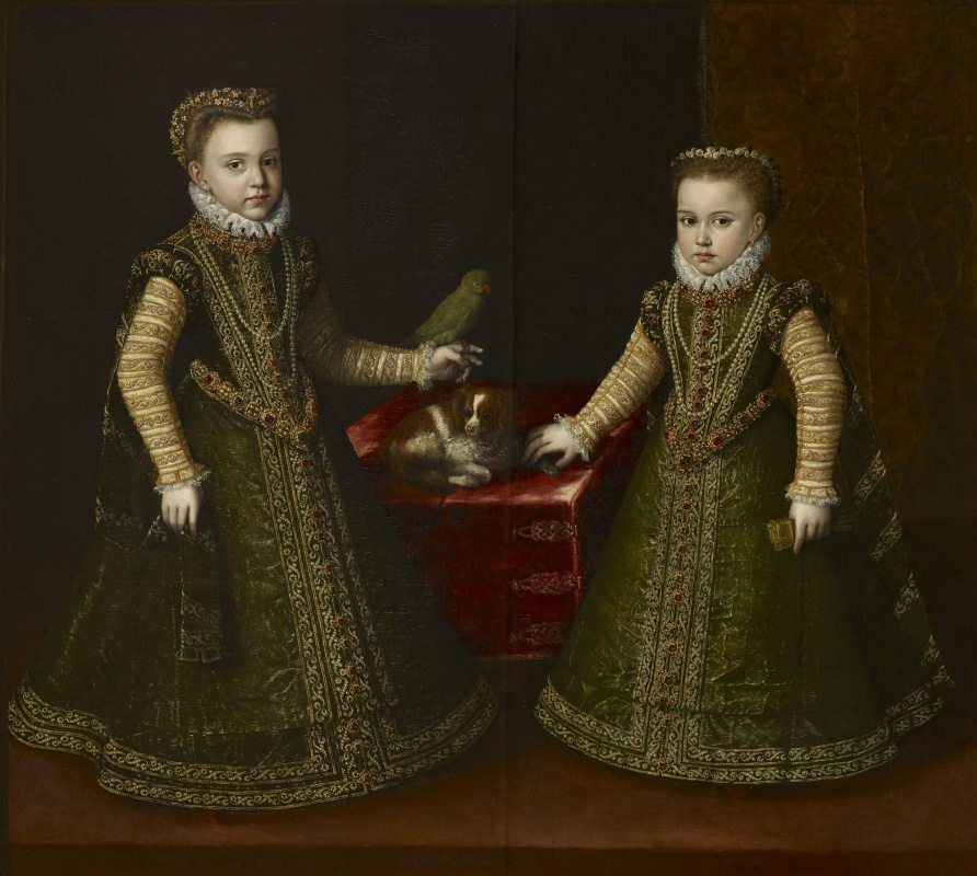 Sofonisba Anguissola. Infanta Isabella Clara Eugene and Catalina Michaela of Austria (authorship is not confirmed)