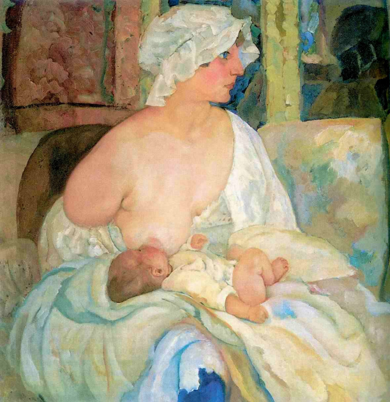 Boris Dmitrievich Grigoryev. Mother and child