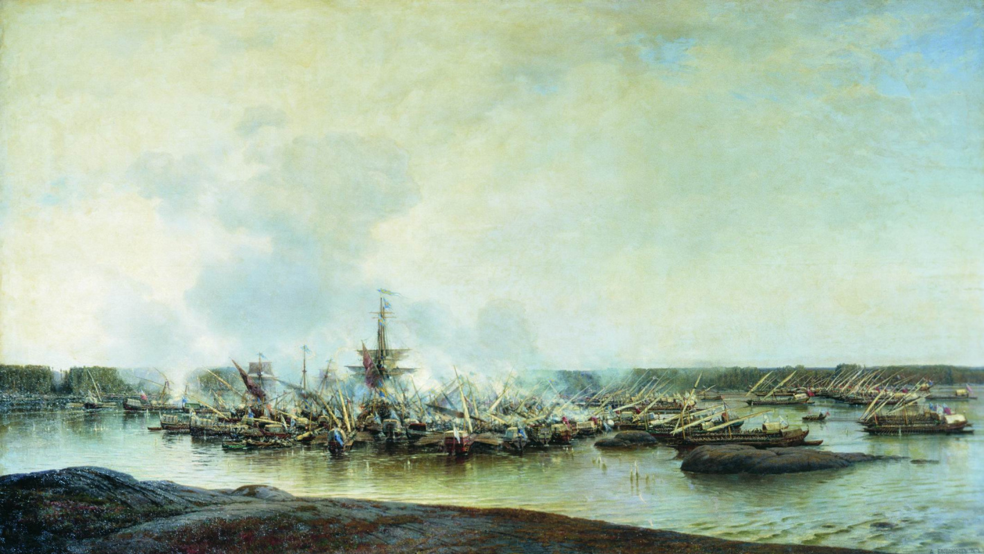 Alexey Petrovich Bogolyubov. Battle of Gangut July 27, 1714