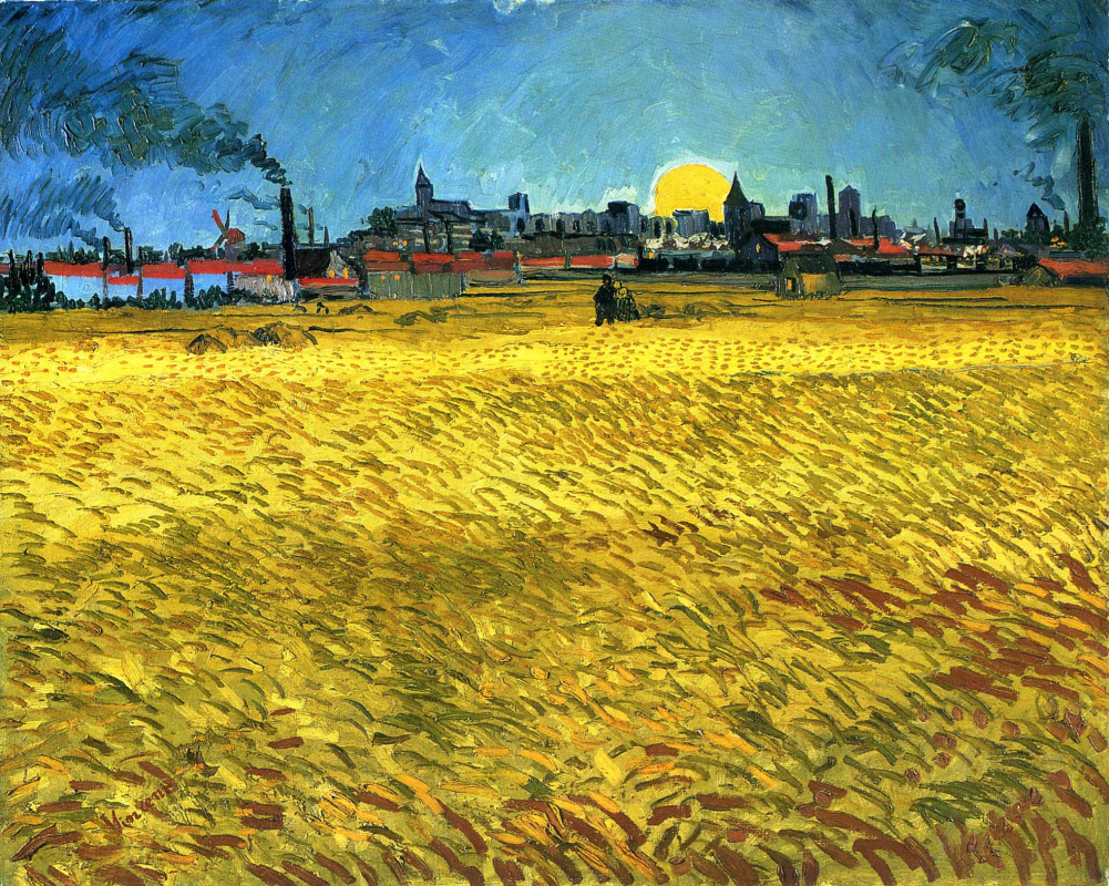 Vincent van Gogh. Sunset: wheat field near Arles