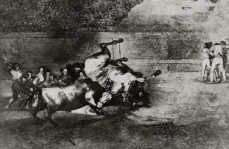 Francisco Goya. Series Tauromachie, sheet: picador, pry the bull