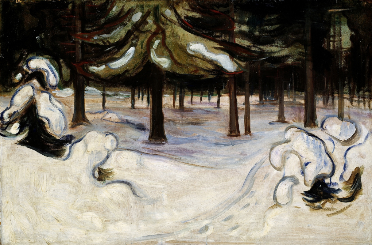Edward Munch. Winter in the forest