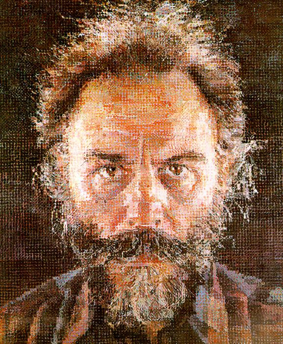 Chuck Close. Portrait of a man