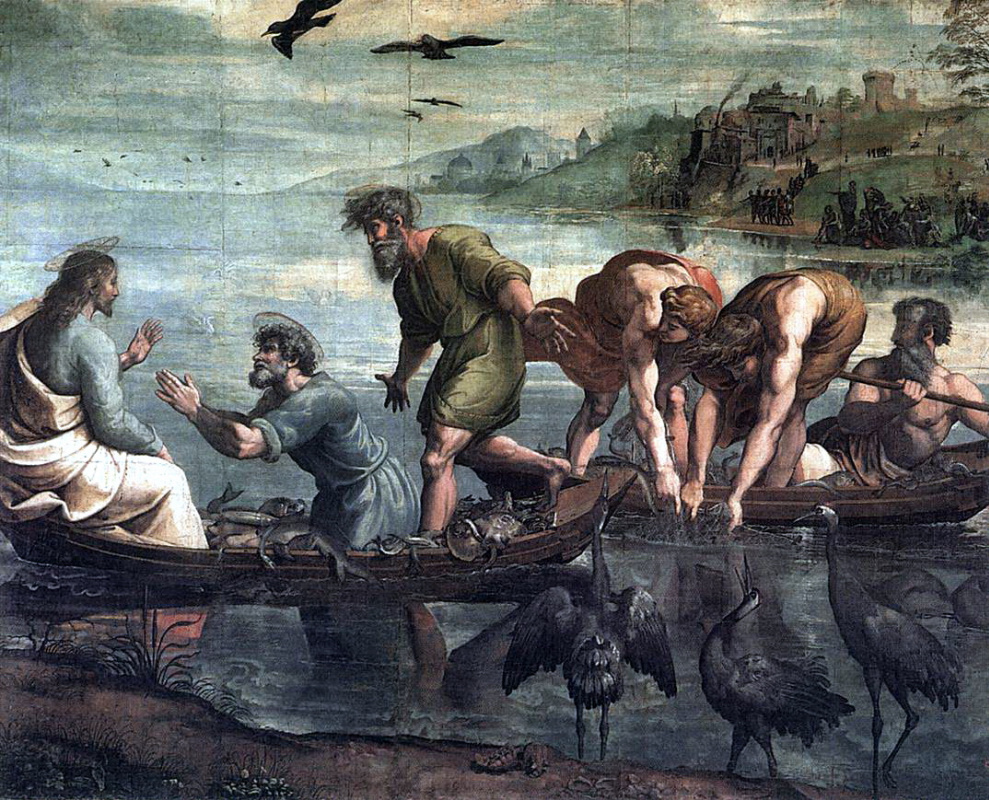 Raphael Sanzio. Miraculous catch of fish