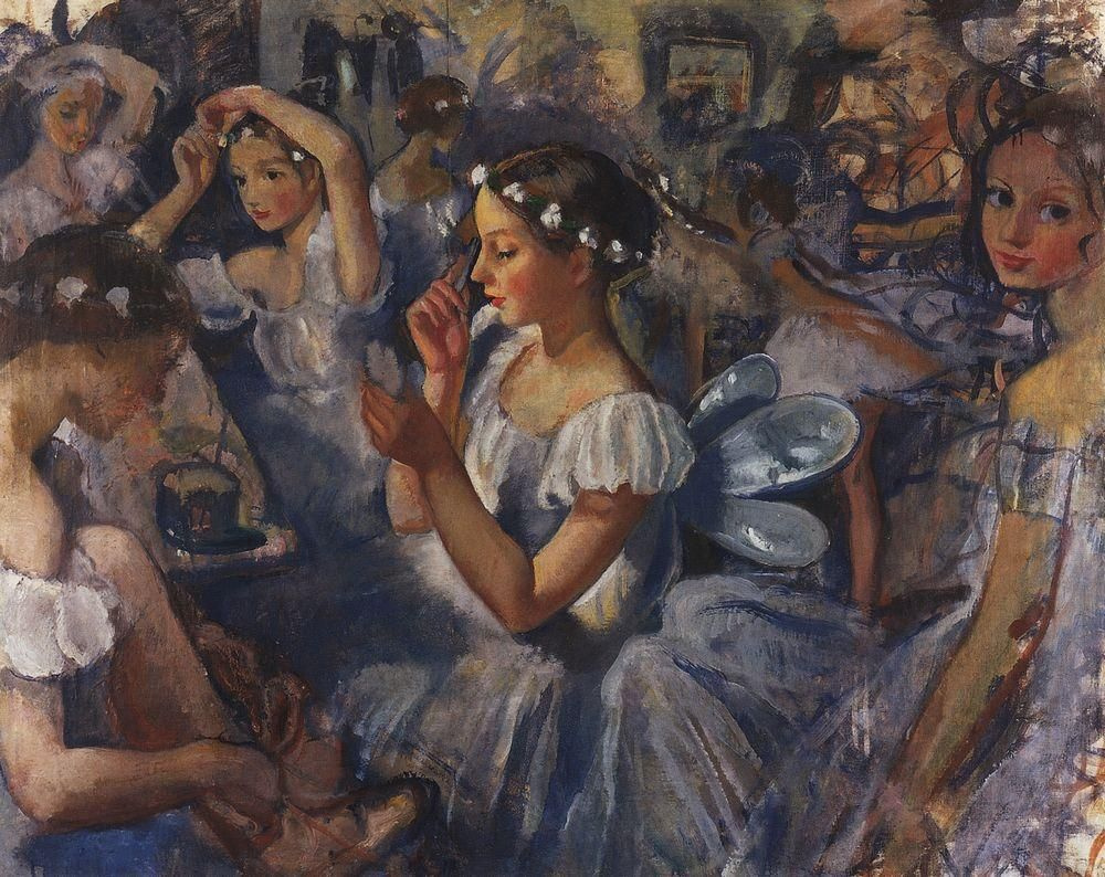 Zinaida Serebriakova. Girls Sylphide (Ballet "Les Sylphides")