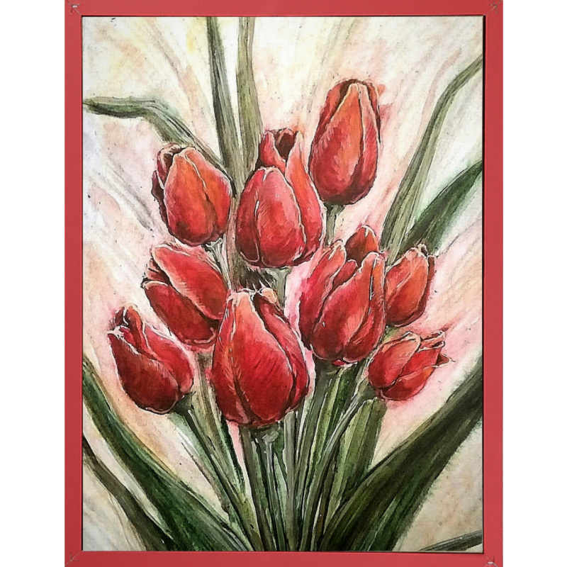 Elena Lobanova. Red tulips