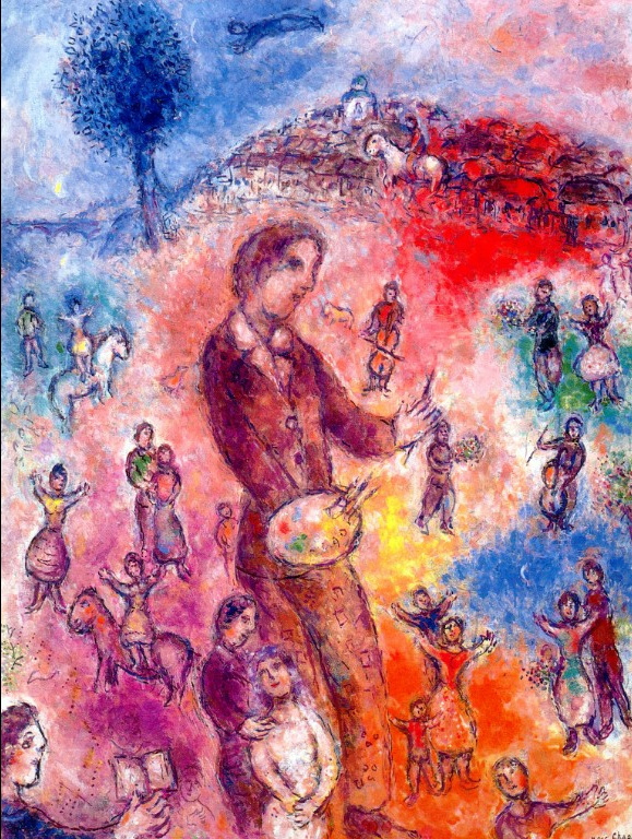 Marc Chagall. Self-portrait with bouquet