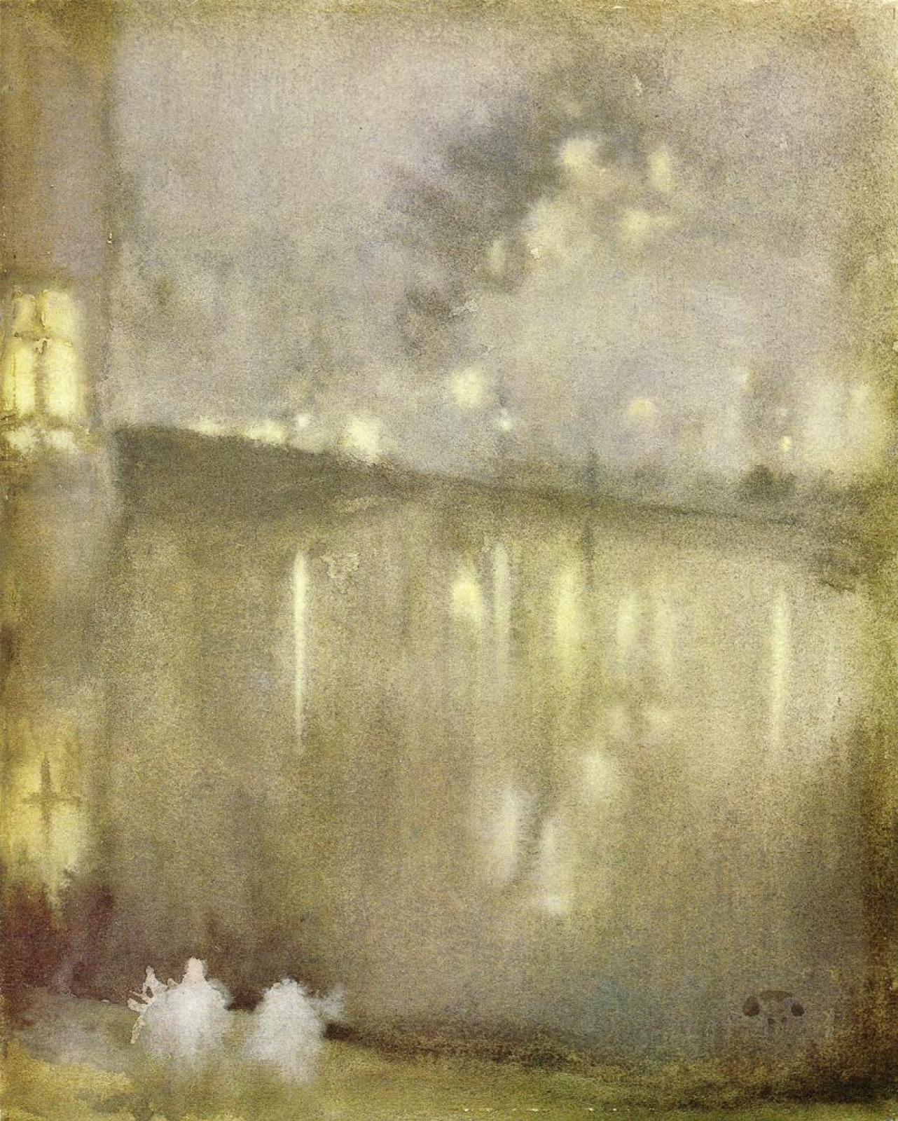 James Abbot McNeill Whistler. Nocturne: Grey and gold - canal, Holland