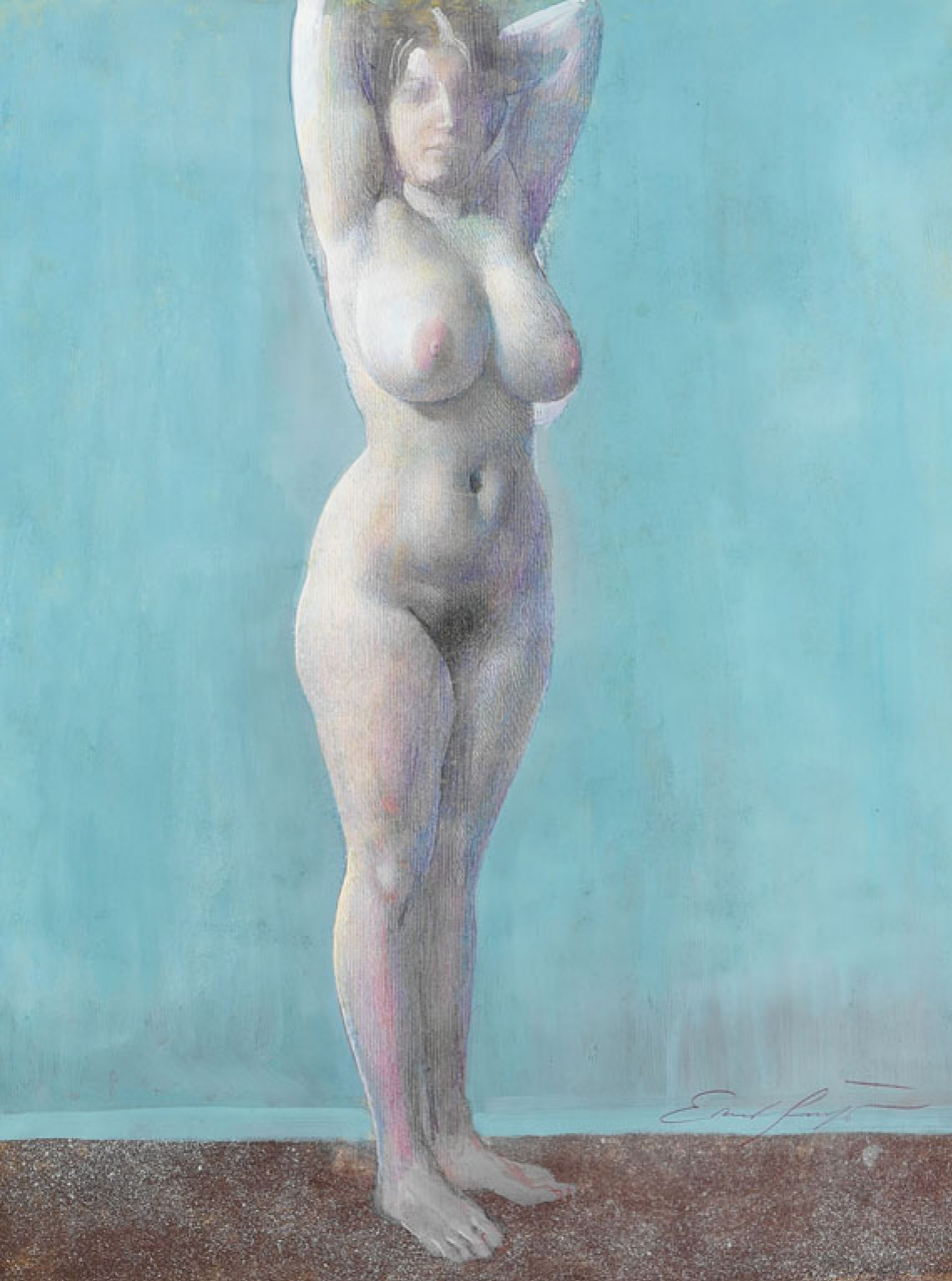 Standing Nude, 1965, 50×65 cm by Ernst Fuchs: History, Analysis & Facts |  Arthive