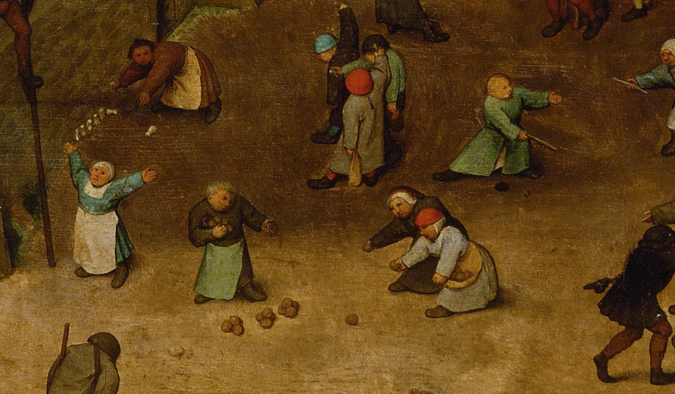 Pieter Bruegel The Elder. Children's games. Fragment 20