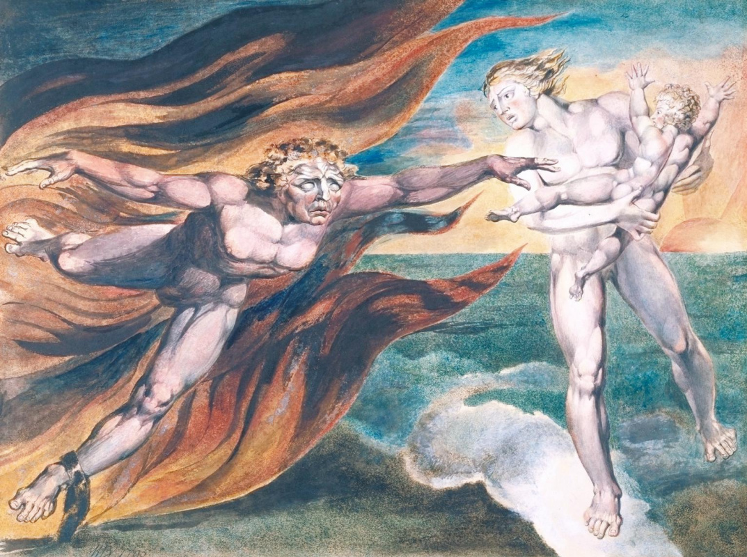 William Blake. Good and evil angel