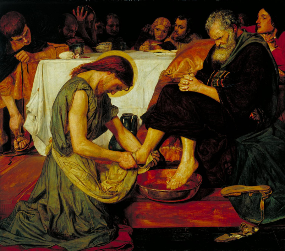 Jesus washes the feet of Peter