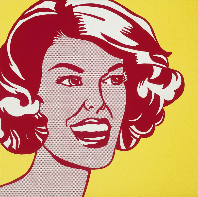 Roy Lichtenstein. Head - red and yellow