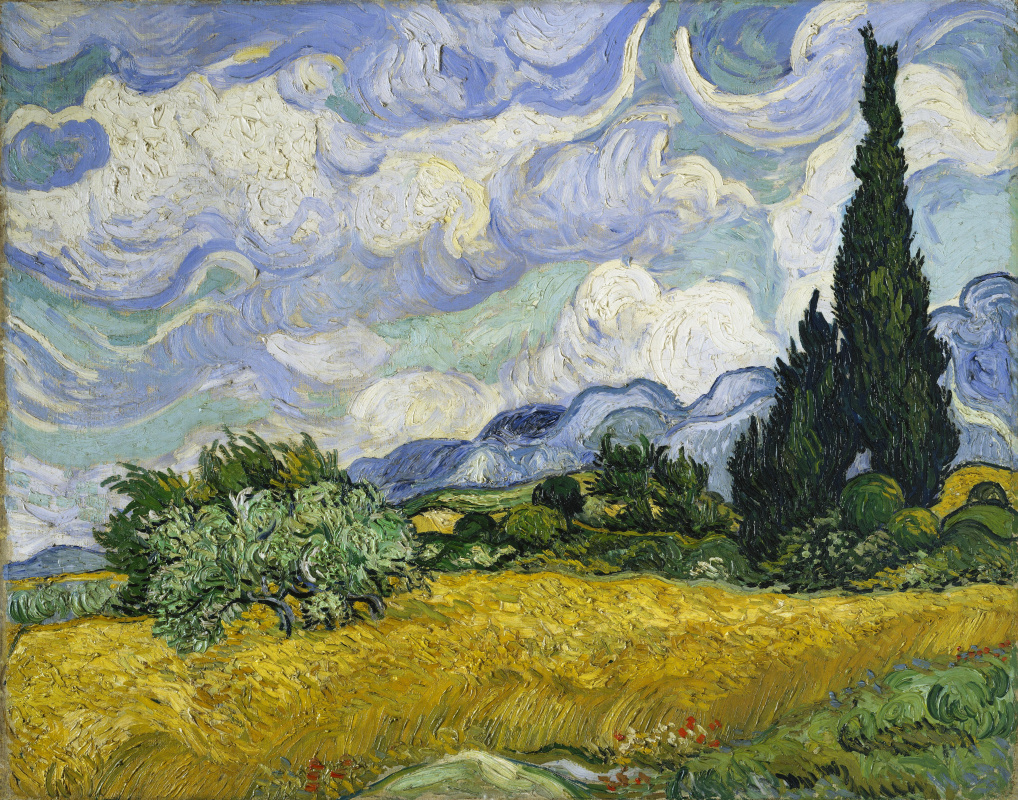 Vincent van Gogh. Field with cypresses (option)