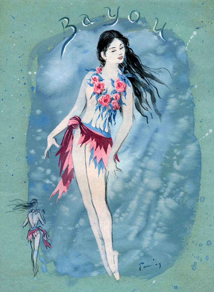 Dorothea Tanning. River fairy. Costume design for the ballet "Night shadow"