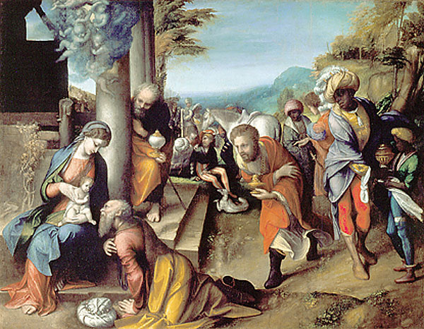 Antonio Correggio. The adoration of the Magi
