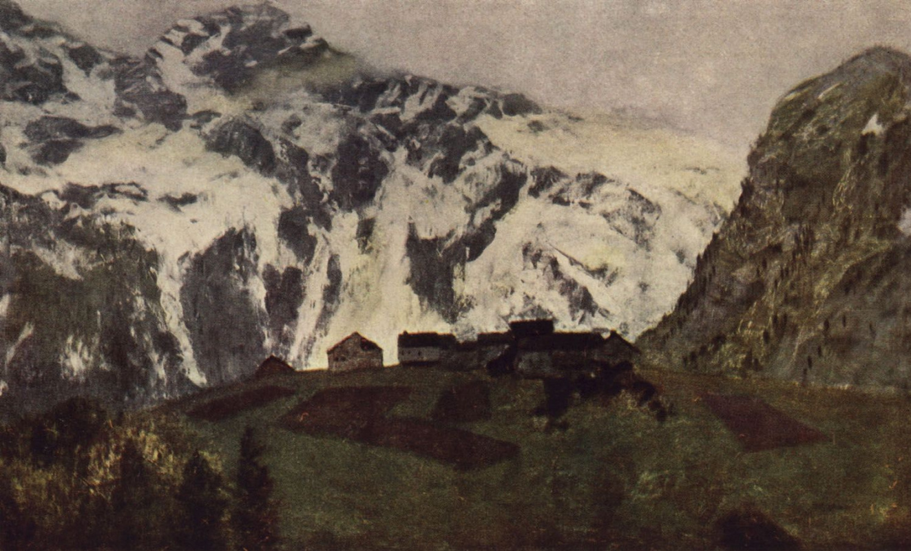 Isaac Levitan. In The Alps. A sketch for the painting "spring In the Alps"