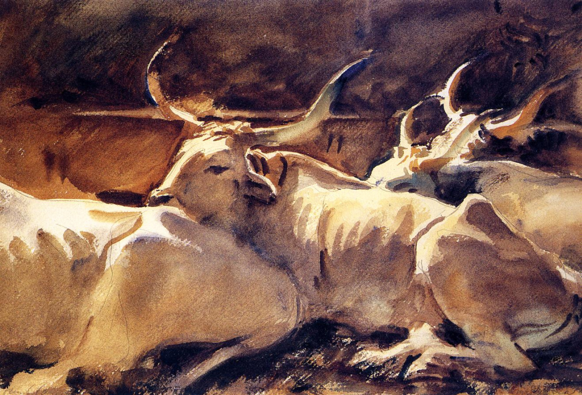 John Singer Sargent. Oxen at rest