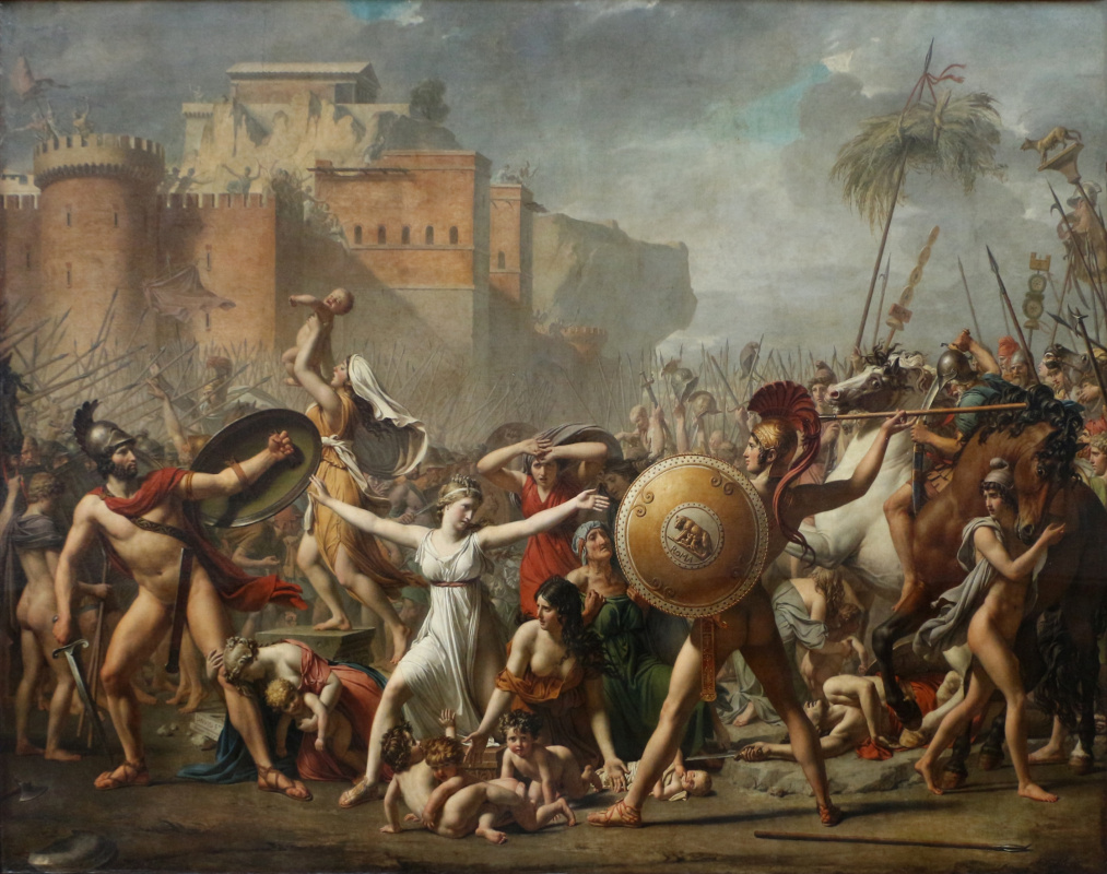 Jacques-Louis David. Sabine women stopping the battle between Romans and sabinyanami