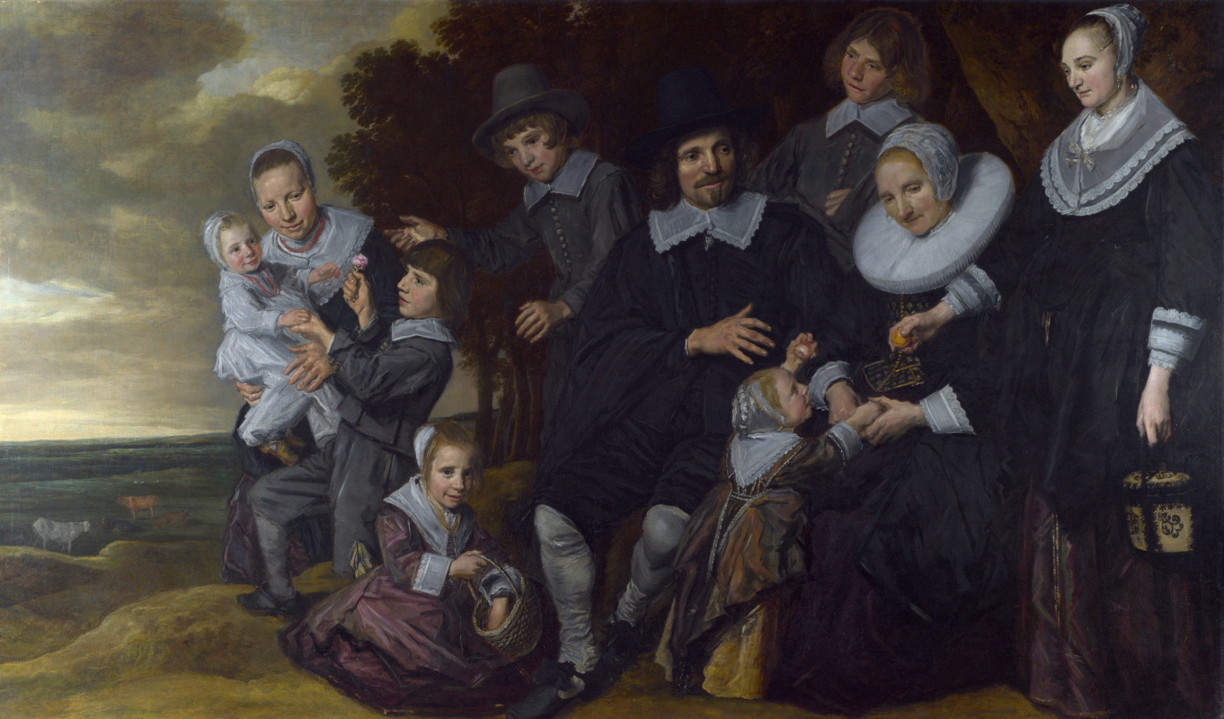 Frans Hals. Family group portrait in a landscape