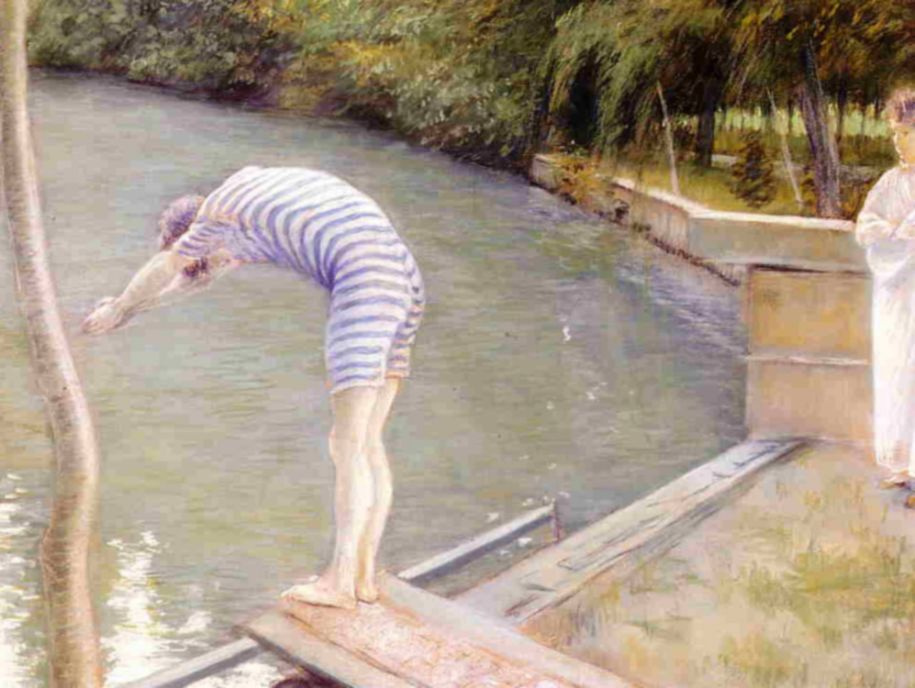 Gustave Caillebotte. Bathers. The river Hierro.