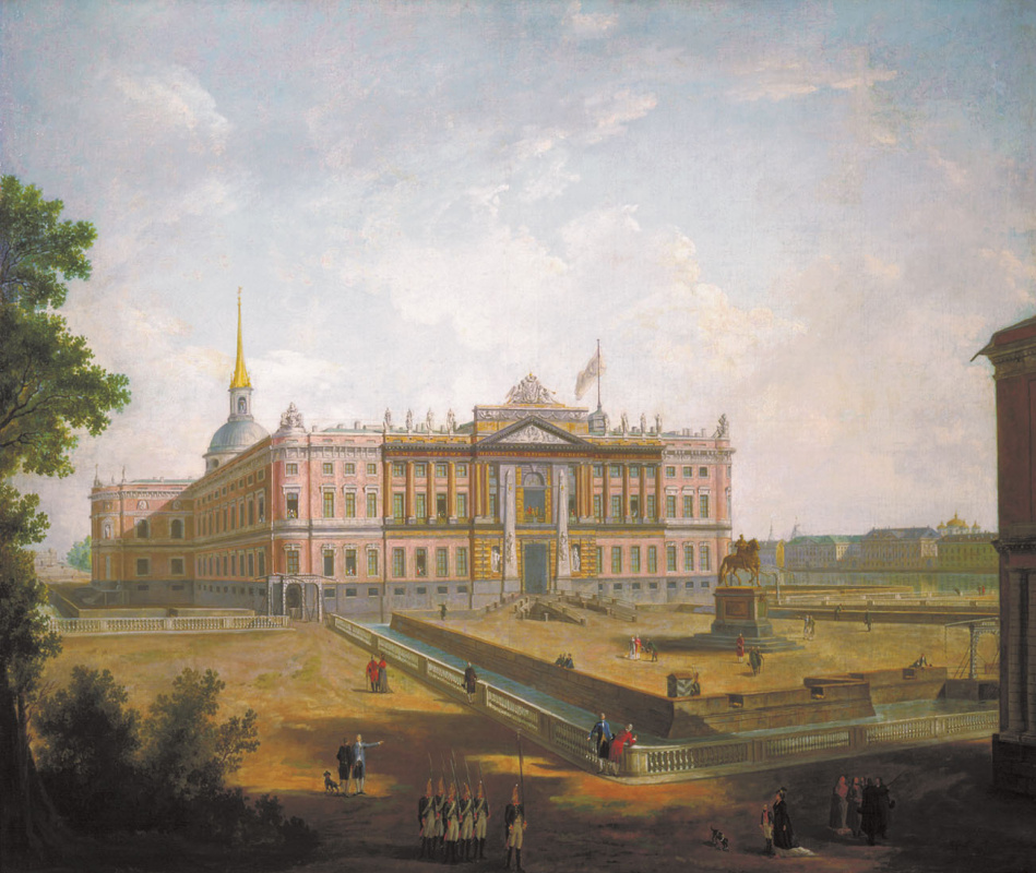 Fedor Yakovlevich Alekseev. Mikhailovsky城堡和圣彼得堡Connetable广场的看法。大约1800
