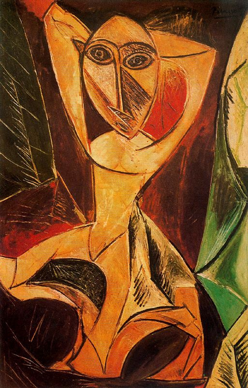 Pablo Picasso. Nude with raised arms. The Avignon dancer