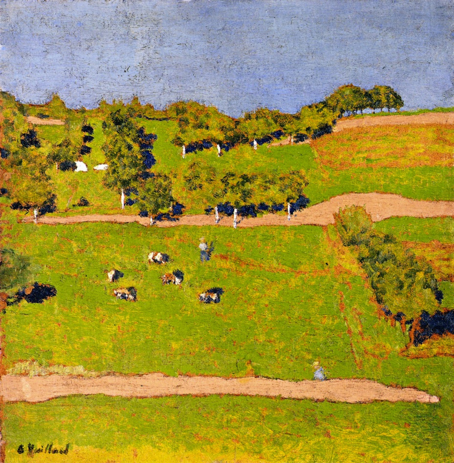 Landscape in Romanel, 1900, 36×37 cm by Jean Edouard Vuillard