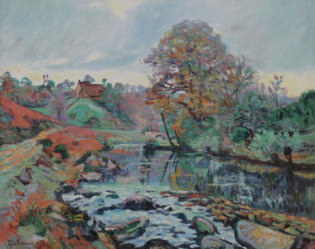 Armand Guillaumin. Landscape of the Creuse, view on the bridge, Sarro