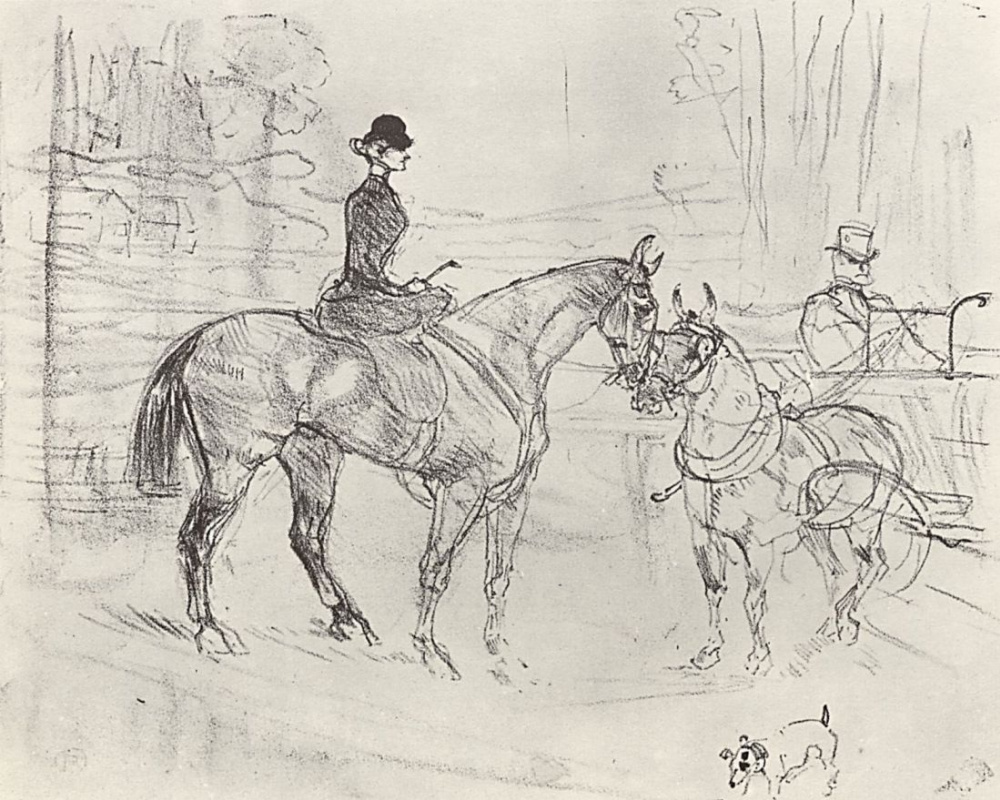 Henri de Toulouse-Lautrec. L'amazone et le tonneau
