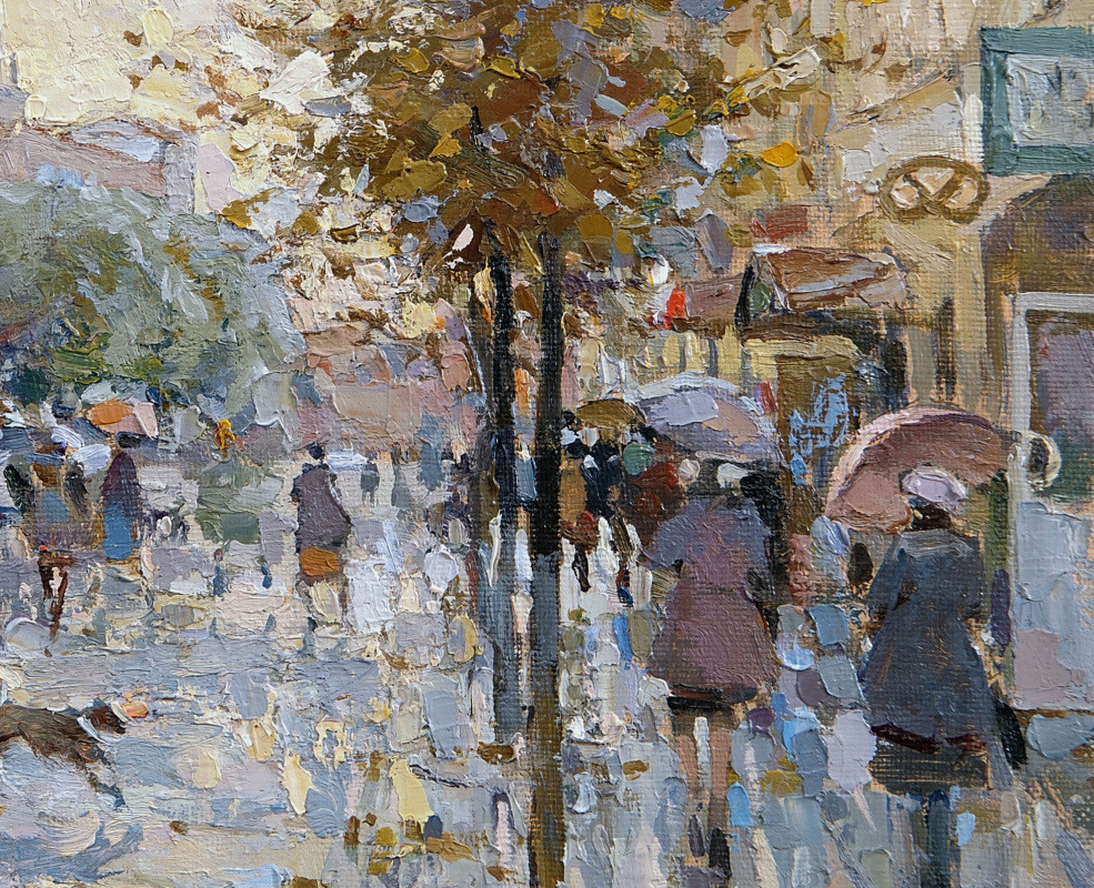 Rain on the Cross. Oil on canvas 27.5 x 36 cm. 2018