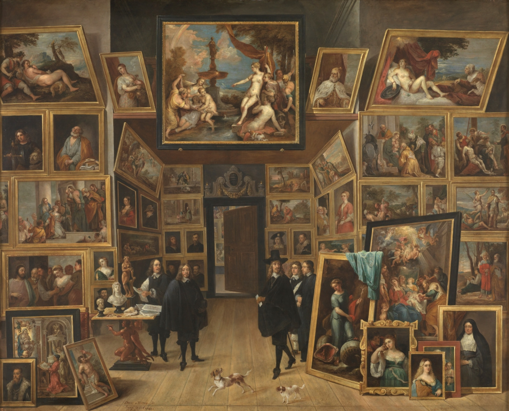 David Teniers the Younger. Archduke Leopold Wilhelm in his art gallery in Brussels