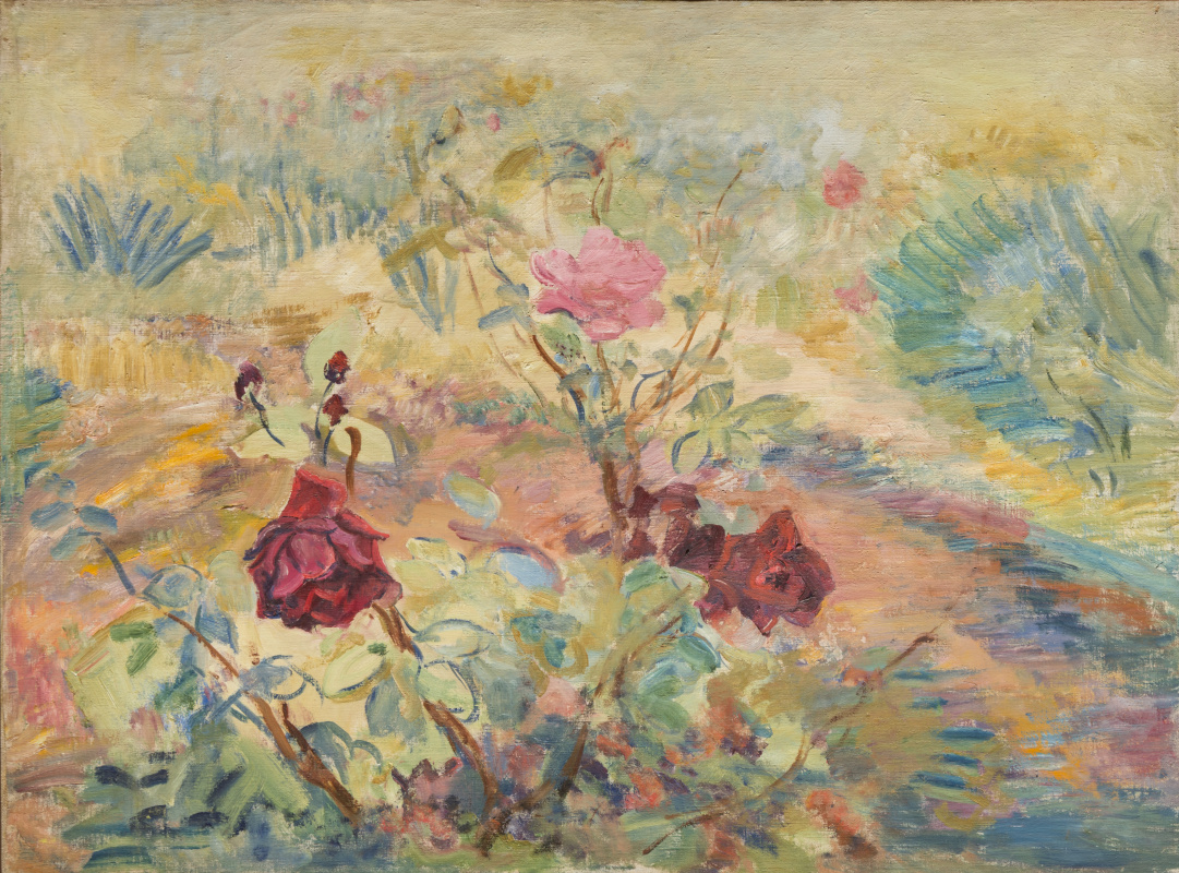 Павел Варфоломеевич Кузнецов. The roses in the garden