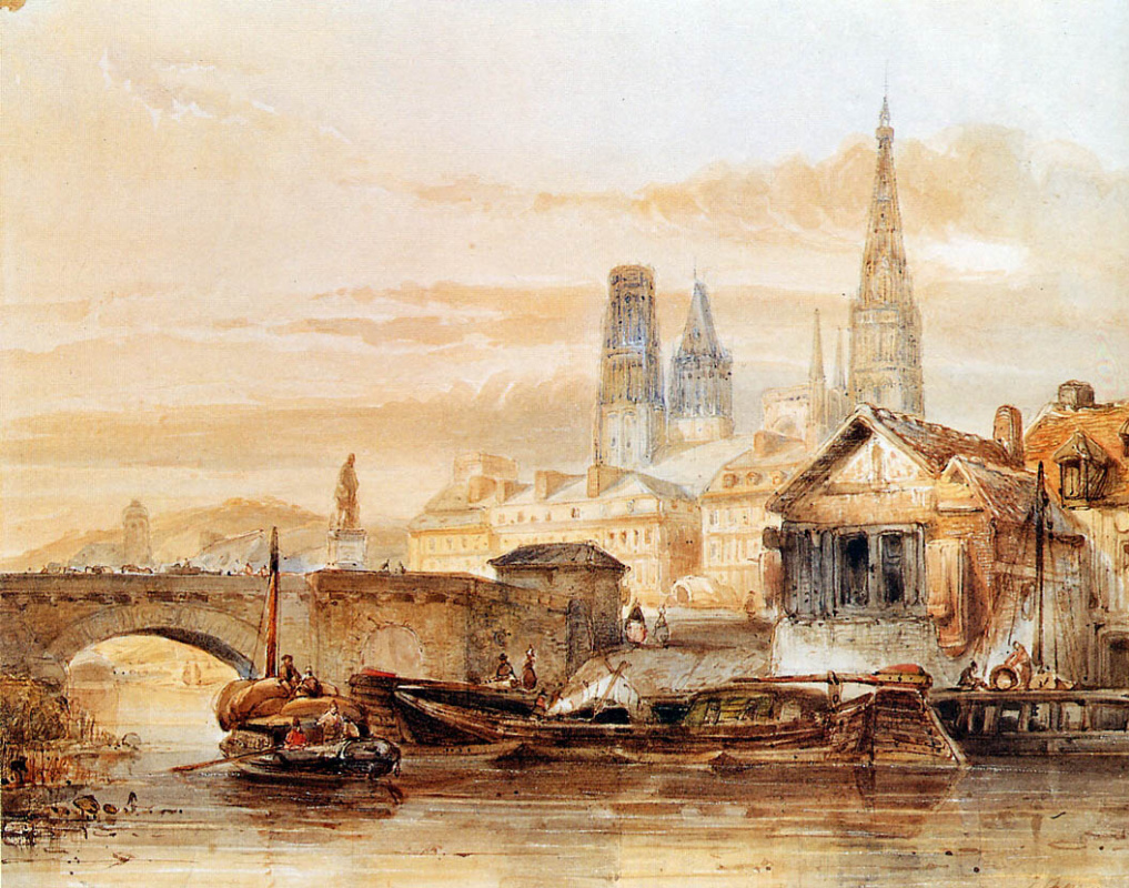Johannes Bosboom. View of Rouen