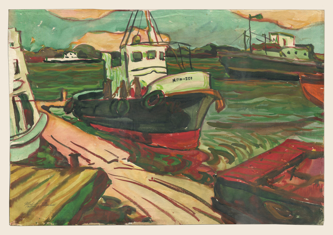 Alexandrovich Rudolf Pavlov. Series of watercolors Astrakhan, 2. Boat.
